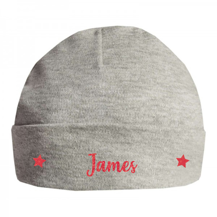 Grey Baby Hat - Stars